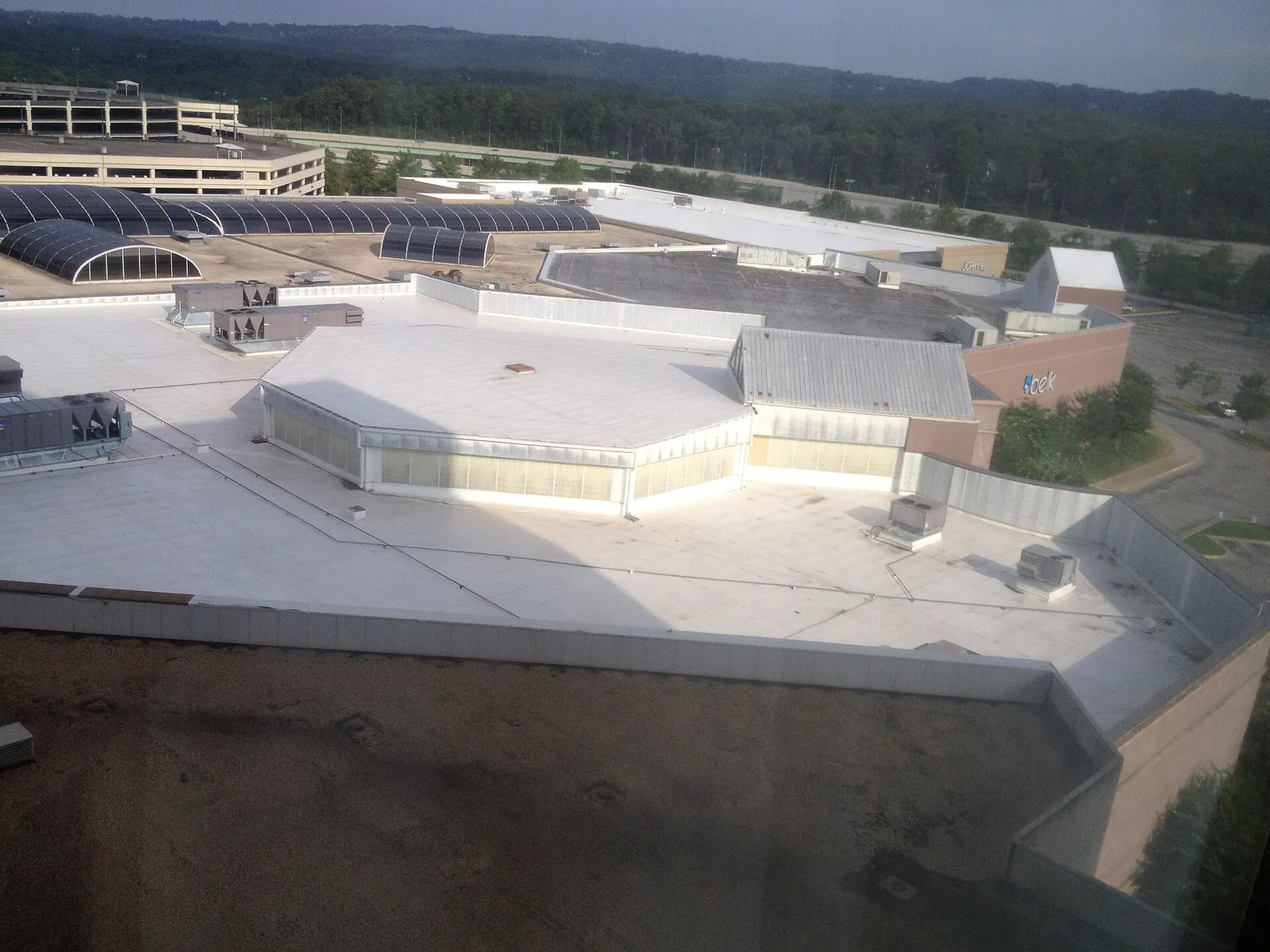 The Riverchase Galleria and the shopping district around it along U.S. 31 in Hoover, seen from above.