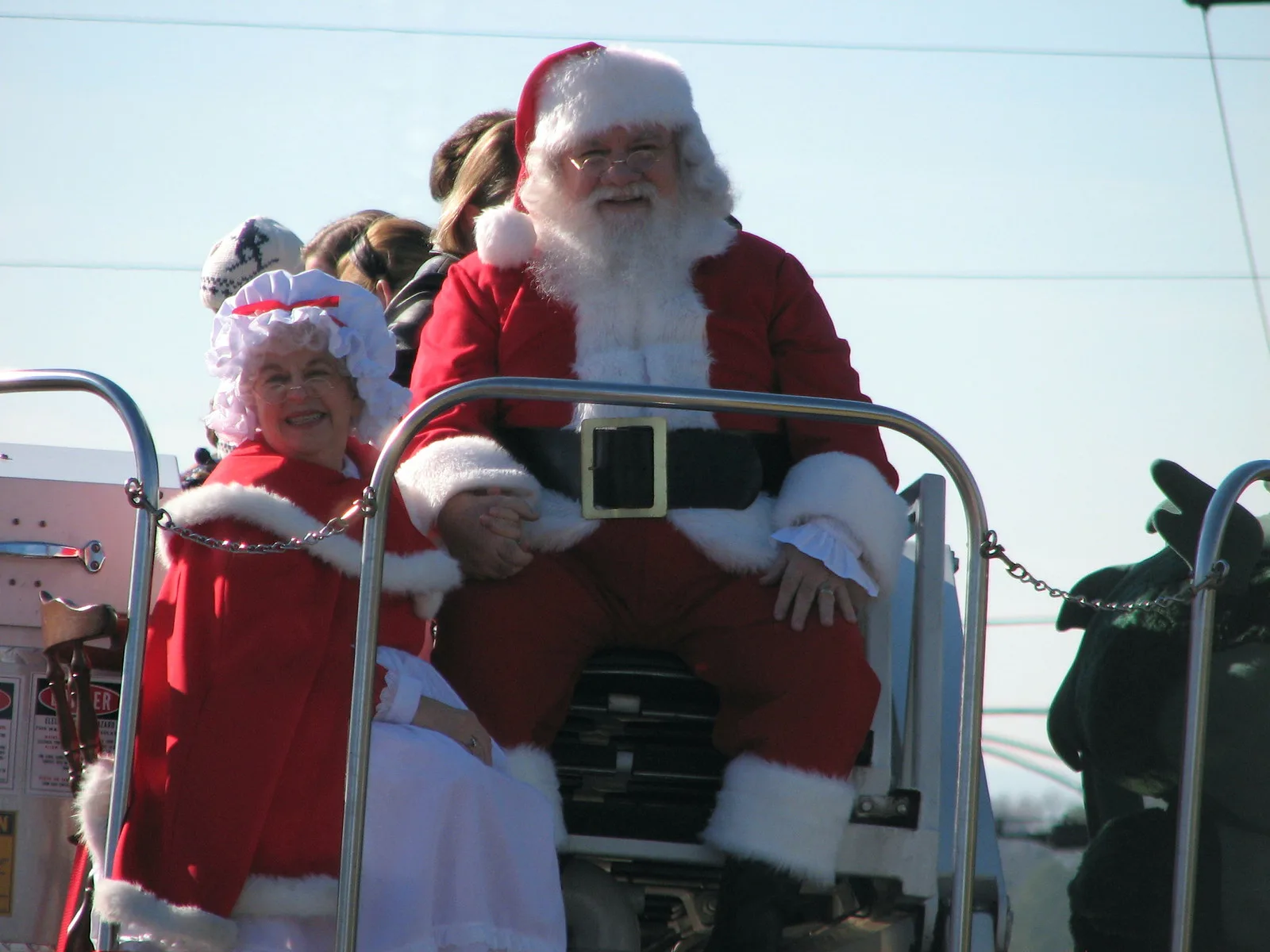 Santa rides a fire truck at the close of the Vestavia Hills Christmas Parade.